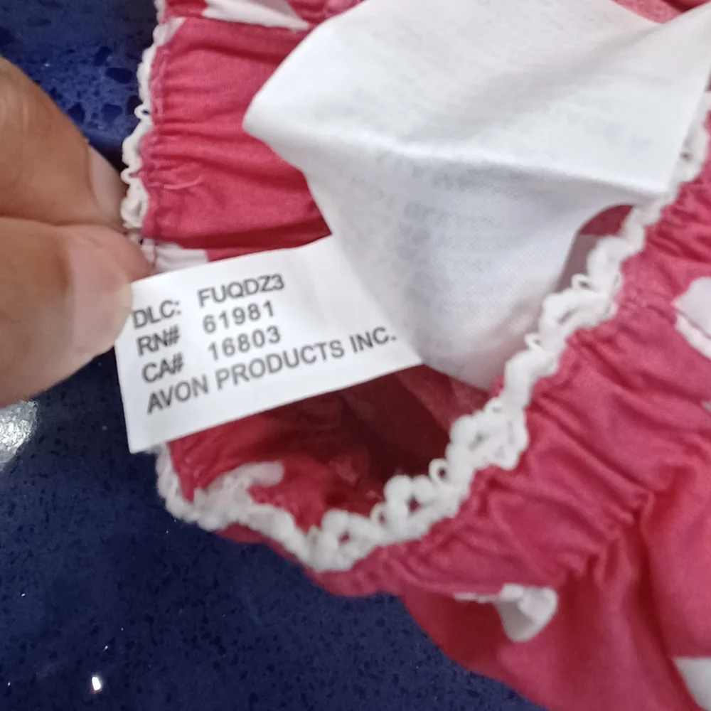 Tiny Tillia by Avon cow polka dots diaper cover Pink and White